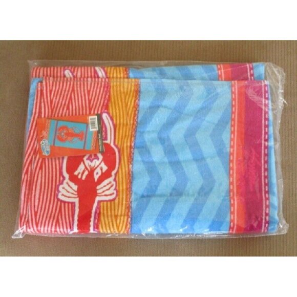 New Lobster Beach Towel Cotton Bath Pool GIFT Ocean Claws Tails Sea Lobsters NIP - Picture 2 of 2